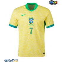 Moški Nogometni dresi Brazilija Vinicius Junior #7 Domači Copa America 2024 Kratek Rokav